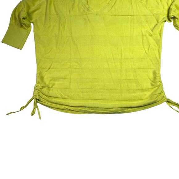 Lane Bryant 3/4 Sleeve V-Neck Sweater Plus Size 14/16 Yellow 100% Cotton - Picture 6 of 13